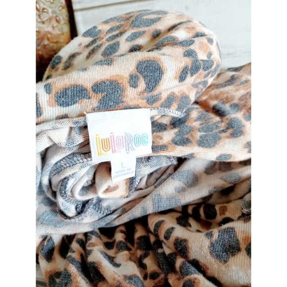 Lularoe Leopard Print Open Front Duster Cardigan - Picture 11 of 15